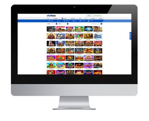Slottica Casino desktop screenshot